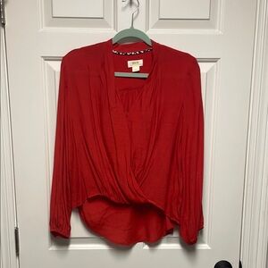 Anthropologie Wrap Front Top